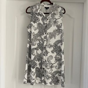 MSK button down dress in size Large. NWT